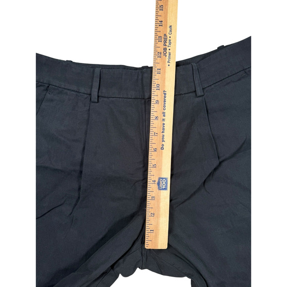 Madewell Slouchy Straight Pants Womens Size 6P Petite Black Linen Blend Trouser - Picture 8 of 11